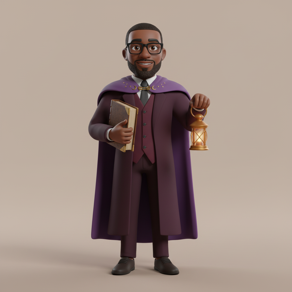 Mentor Max, The Guide wearing a Halloween costume