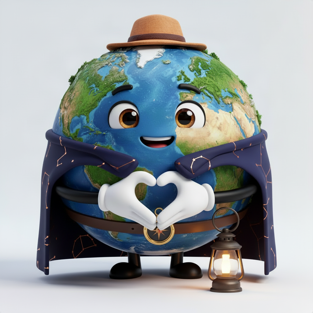 The World, Our Shared Character wearing a Halloween costume