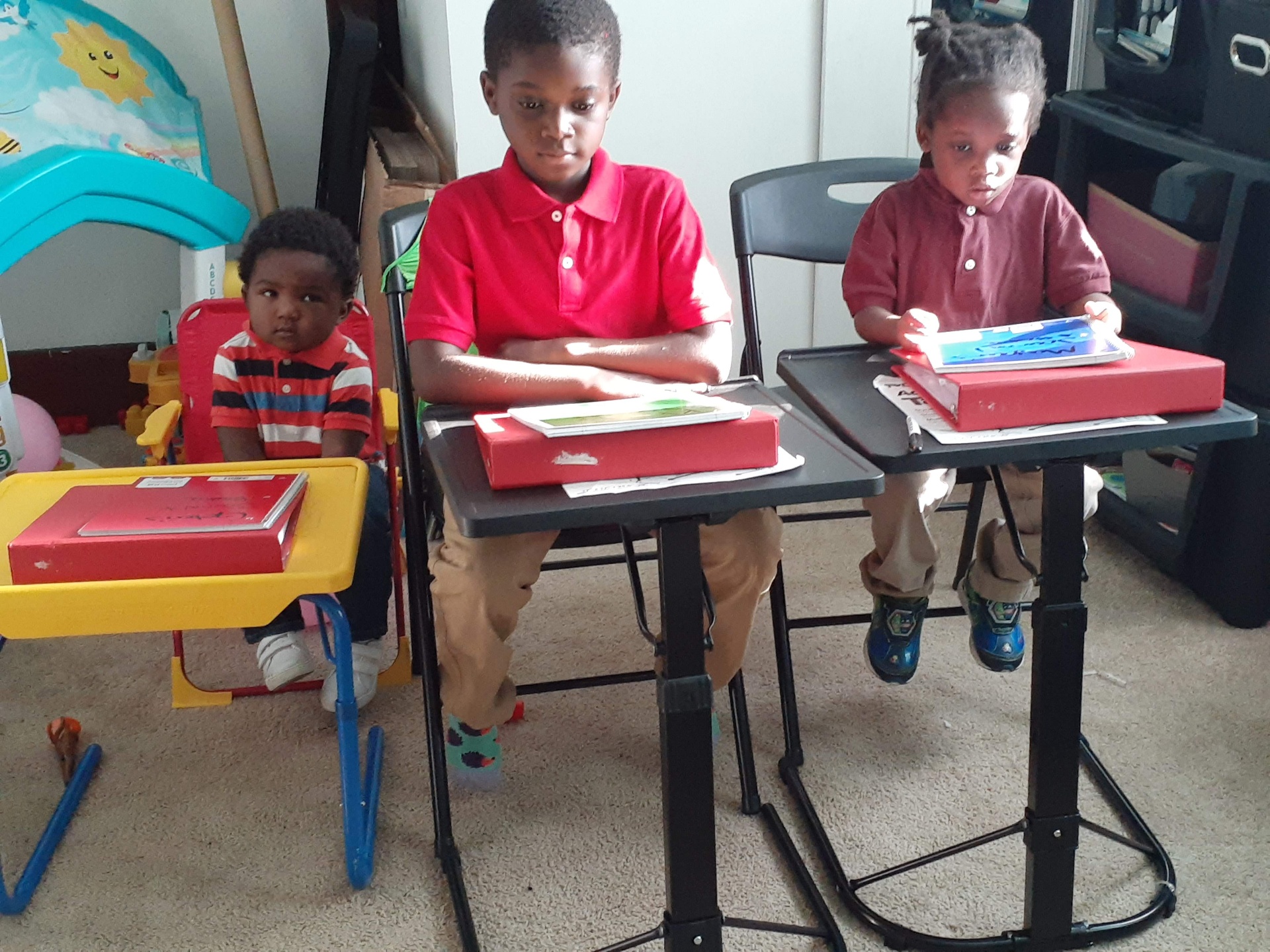 Children learning side by side