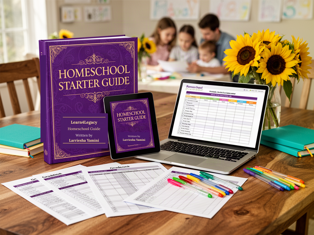 Homeschool guide paperback and digital printable bundle